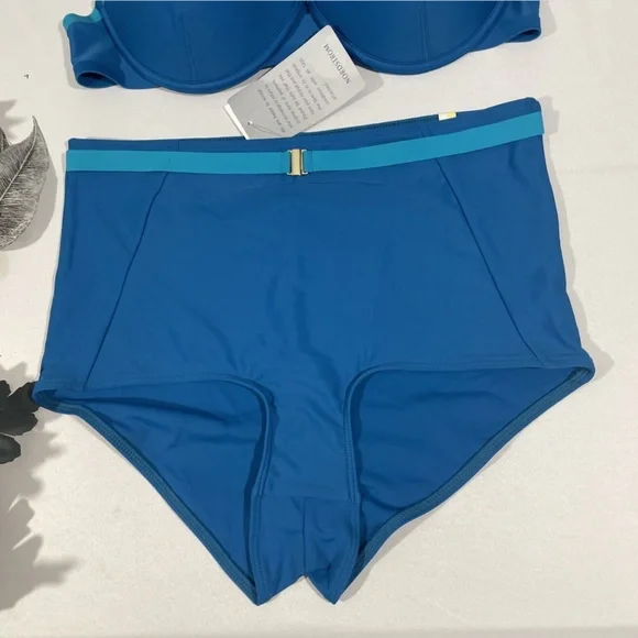 NEW‎ 2PC Summersalt [ 4 ] The Fused Delta Bikini Top + High Waist Bottoms - Picture 6 of 12